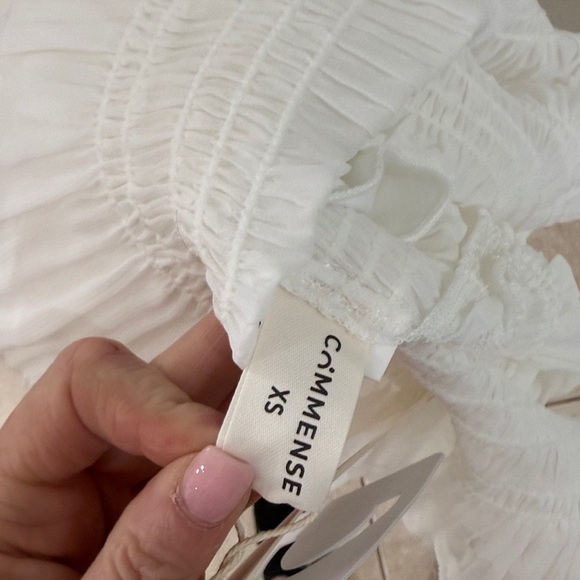 Commense White Ruffled Dress - Picture 3 of 4